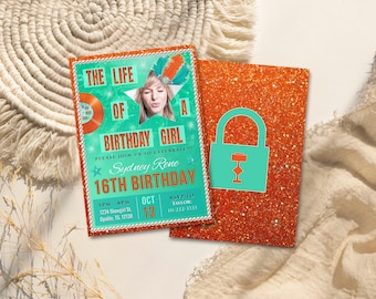 Editable The Life of a Birthday Girl Invitation Template | Showgirl Era Inspired Birthday Party Invite