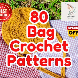 80, crochet de sac, amigurumi de sac, lot de modèles de sacs au crochet, pochette au crochet, sac fourre-tout au crochet, modèle de sacs, sac au crochet
