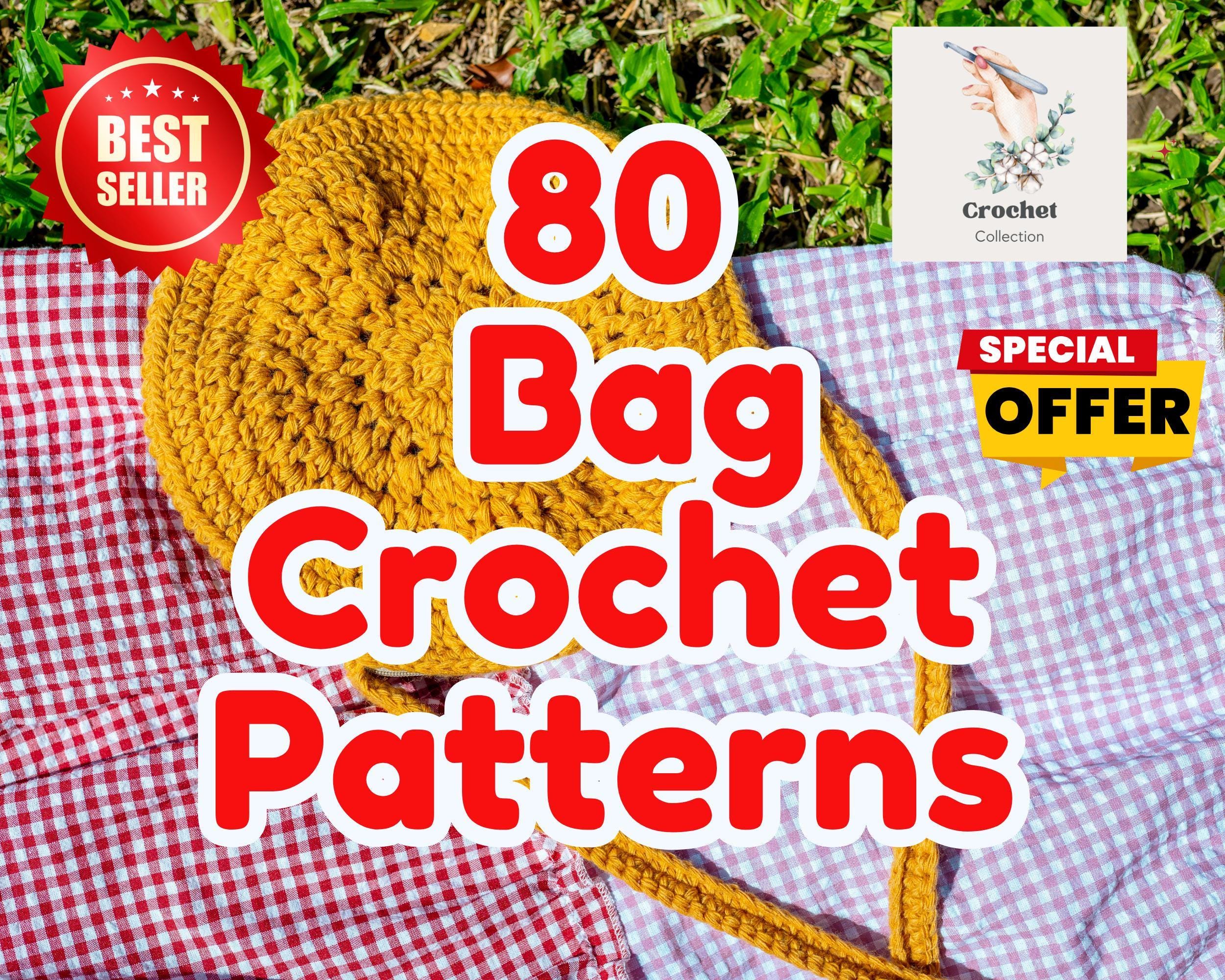 80 Bag Crochet Pattern, Bag crochet,  Bag amigurumi, Bag crochet pattern bundle, Pouch crochet, Tote Bag crochet, Bags Pattern, crochet bag