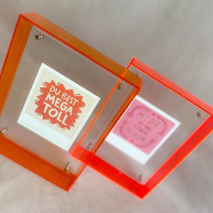 Personalisierbarer Acryl-Bilderrahmen 'Für eine besondere Person' | Rahmen Acryl | Neon | Geschenk | Liebe | Danke | Jahres-/Hochzeitstag