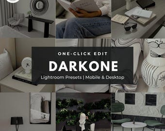 Preajuste oscuro para Lightroom Mobile / Preajuste Dark Academia / Filtro Noir / Preajuste para feed de Instagram de influencers / Preajuste para estilo de vida de bloggers