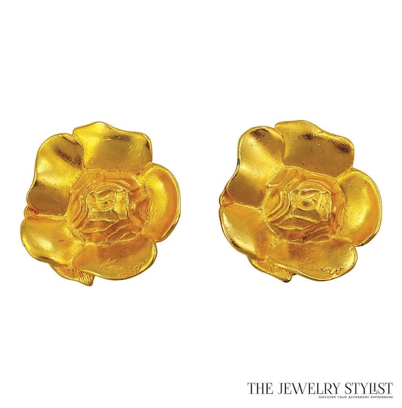Vintage Kenzo Floral Earrings