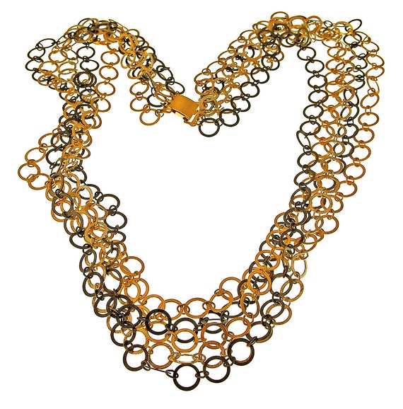 Napier Triple-Color Multi Chain Necklace