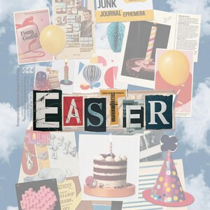 Easter Ransom Note Letters PNG, Easter Invite, Magazine Cutout Alphabet ...