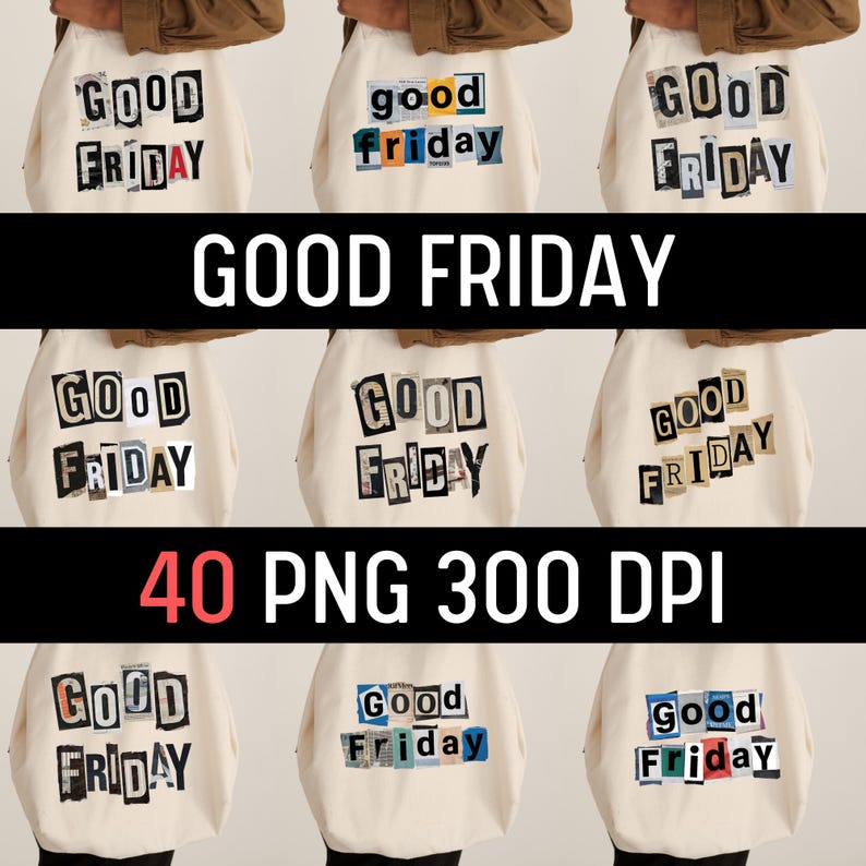 Good Friday Letters PNG, Magazine Cutout Alphabet, Burn Book Font ...