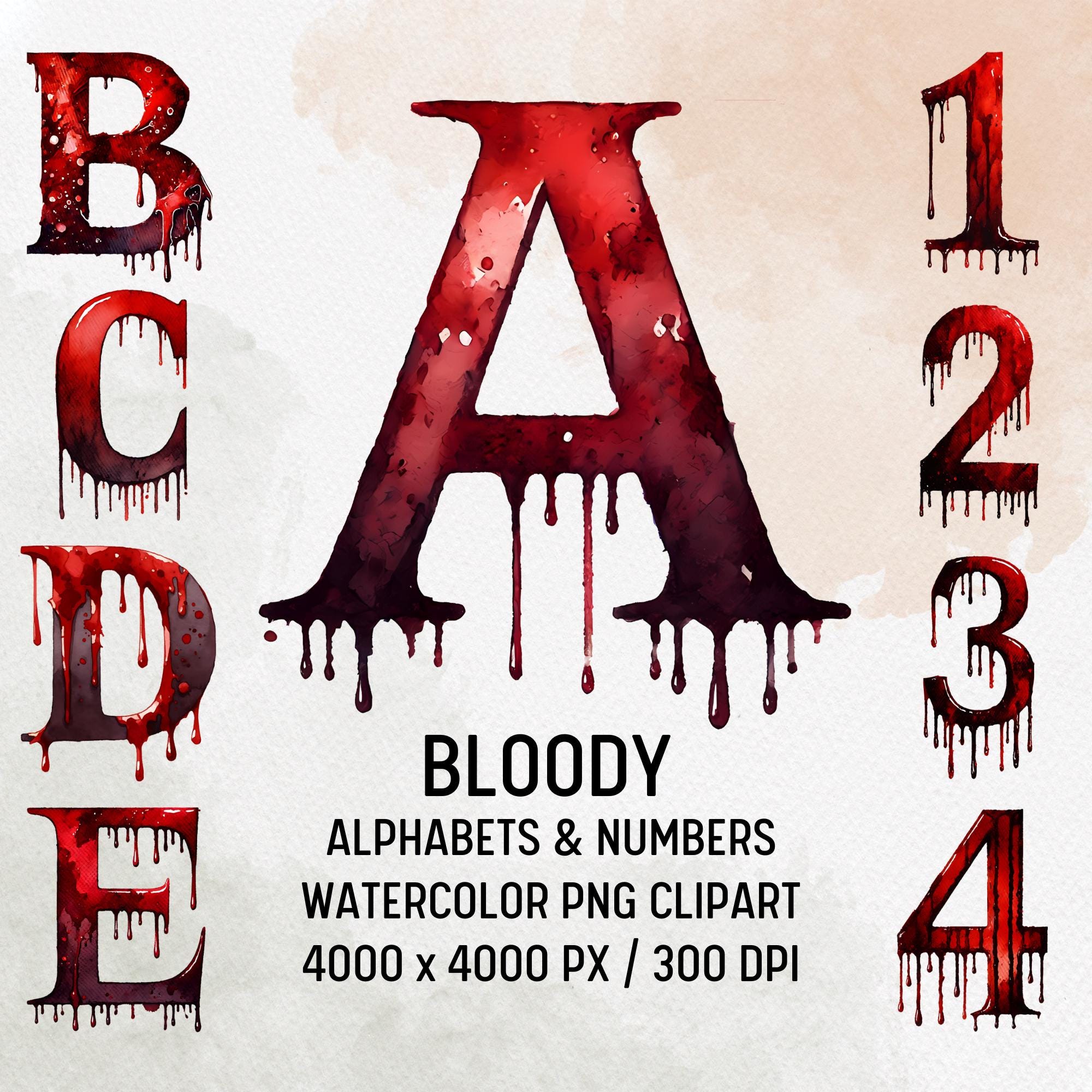 Bloody Letters - Etsy Canada