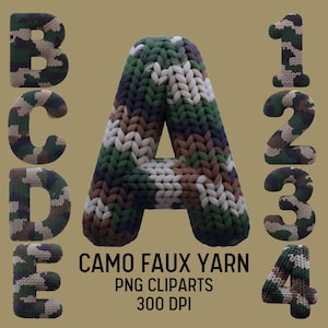 Camo-alfabet PNG-afbeelding: jachtcamouflagelettertype (digitale download)