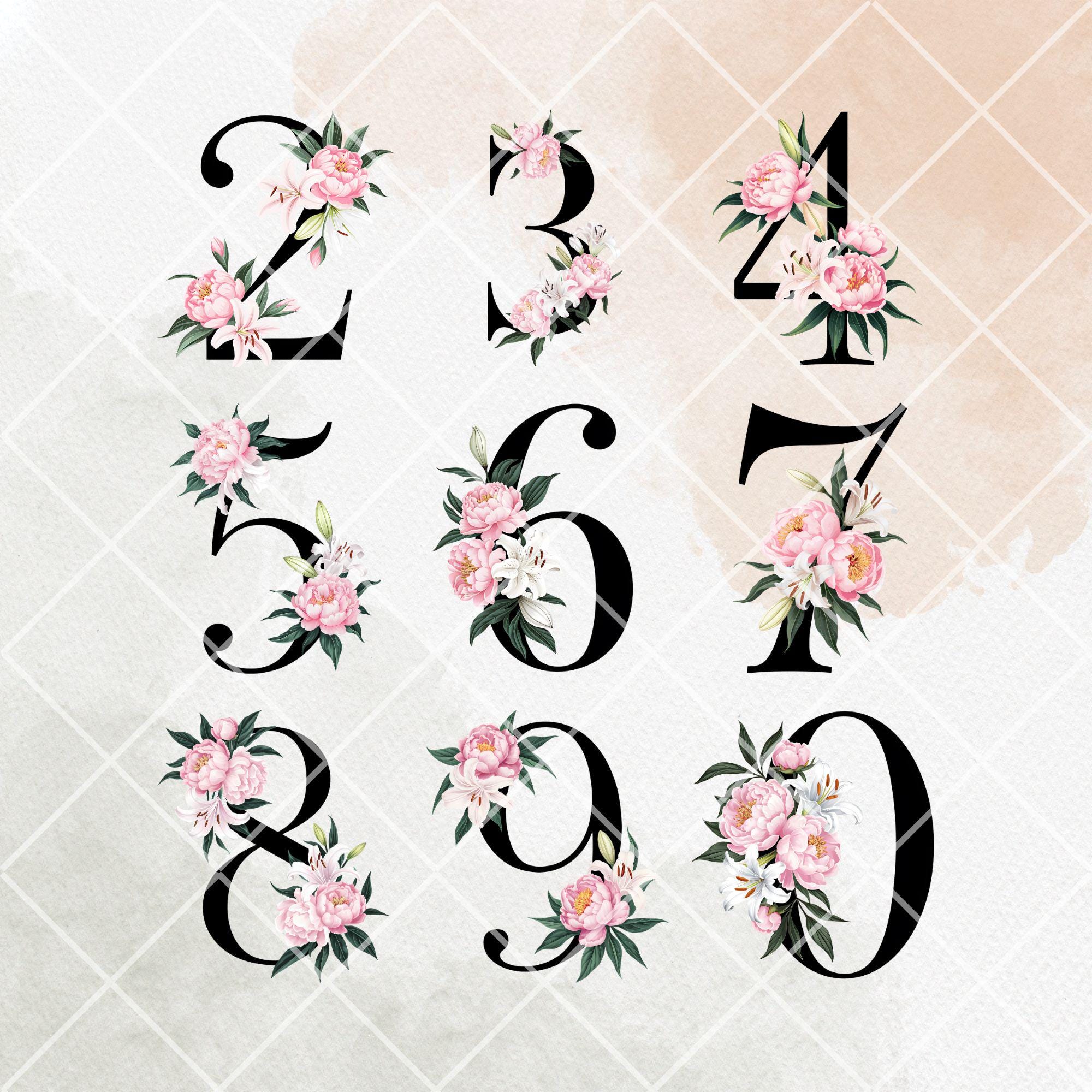 Peony & Lily Floral Alphabet Clipart: Watercolor Wedding Letters (PNG ...