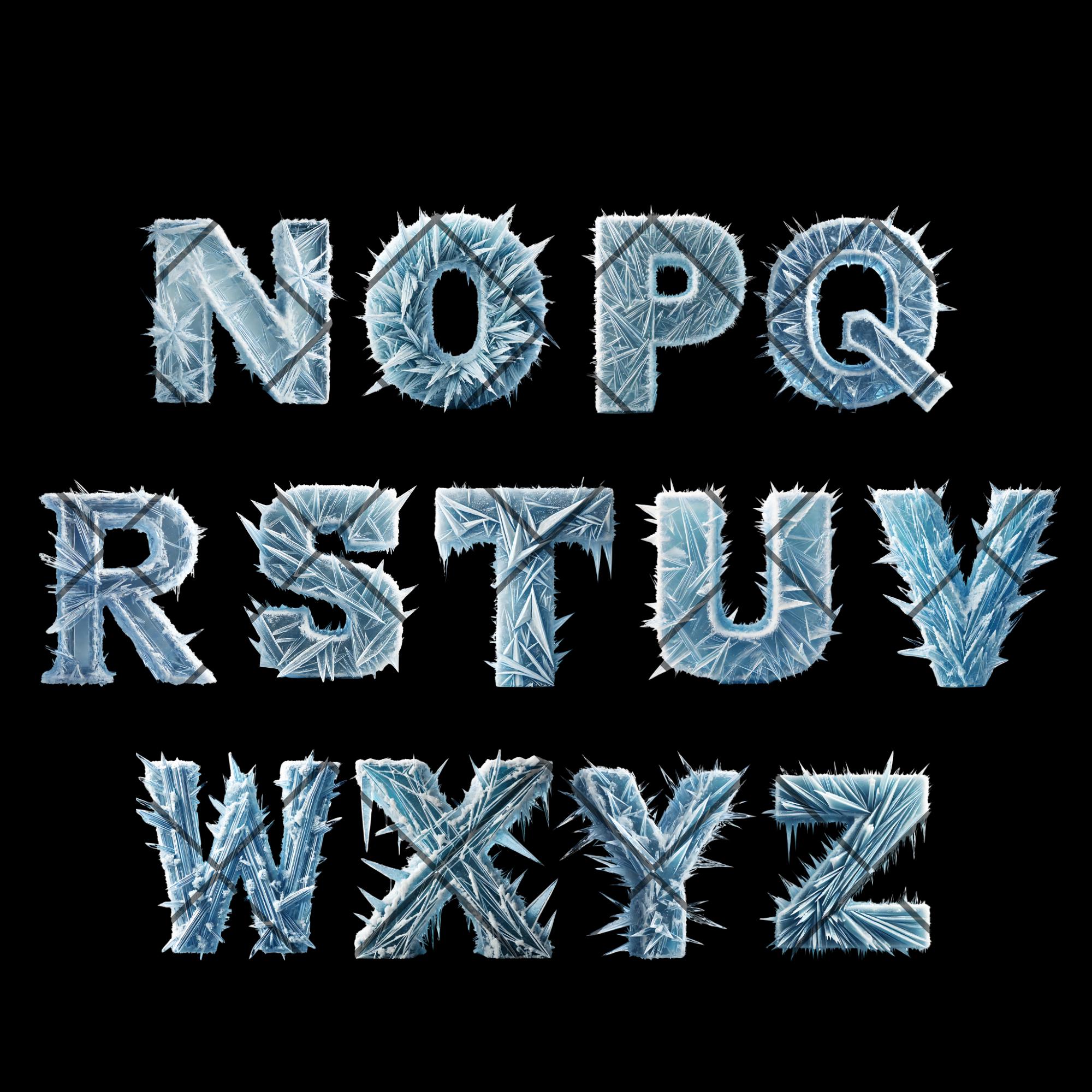 Snowflake Letter R Ice Crystal Alphabet: Snowflake Letter PNG Designs (digital Download ...