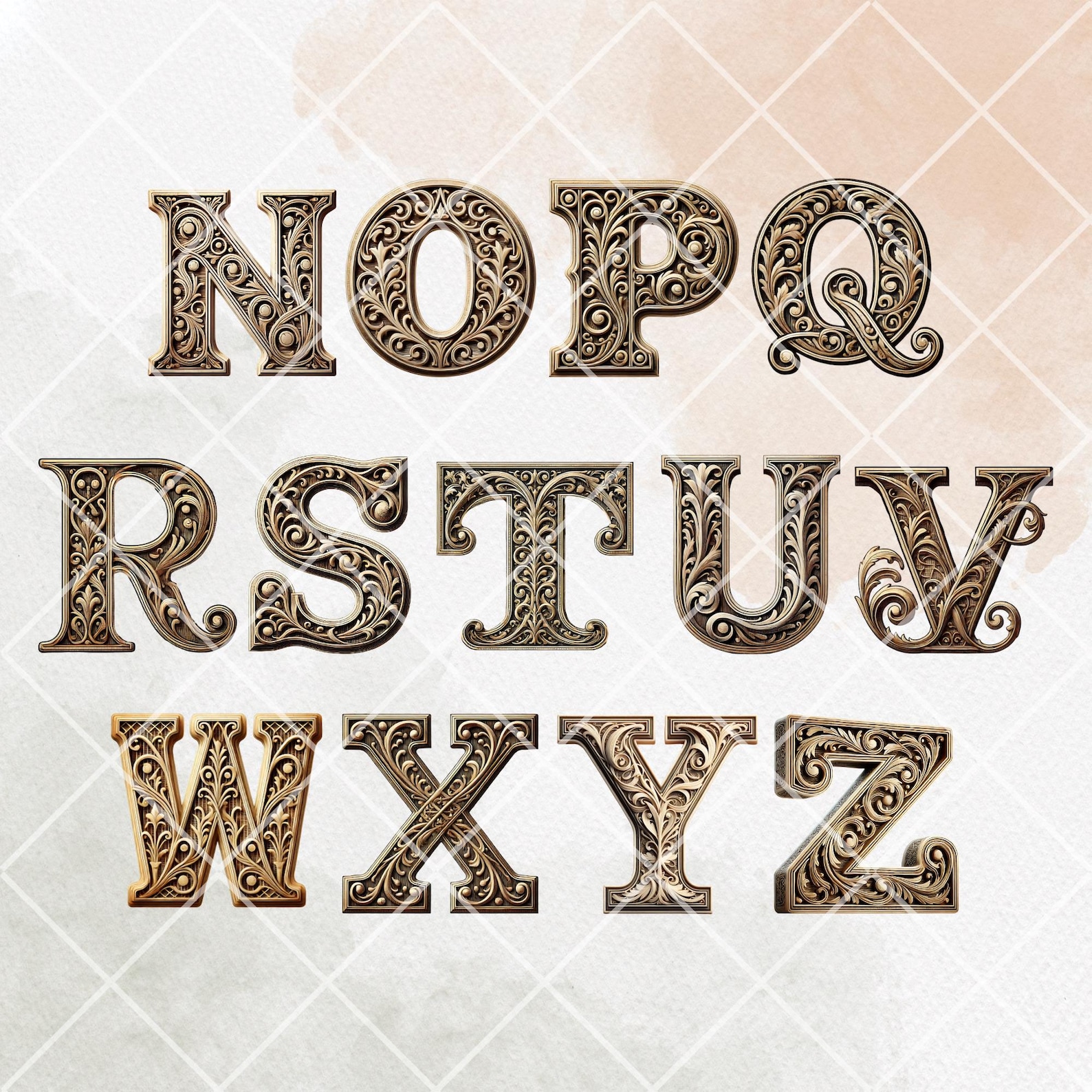 Vintage Lettering PNG: Historical Alphabet, Renaissance Typography ...