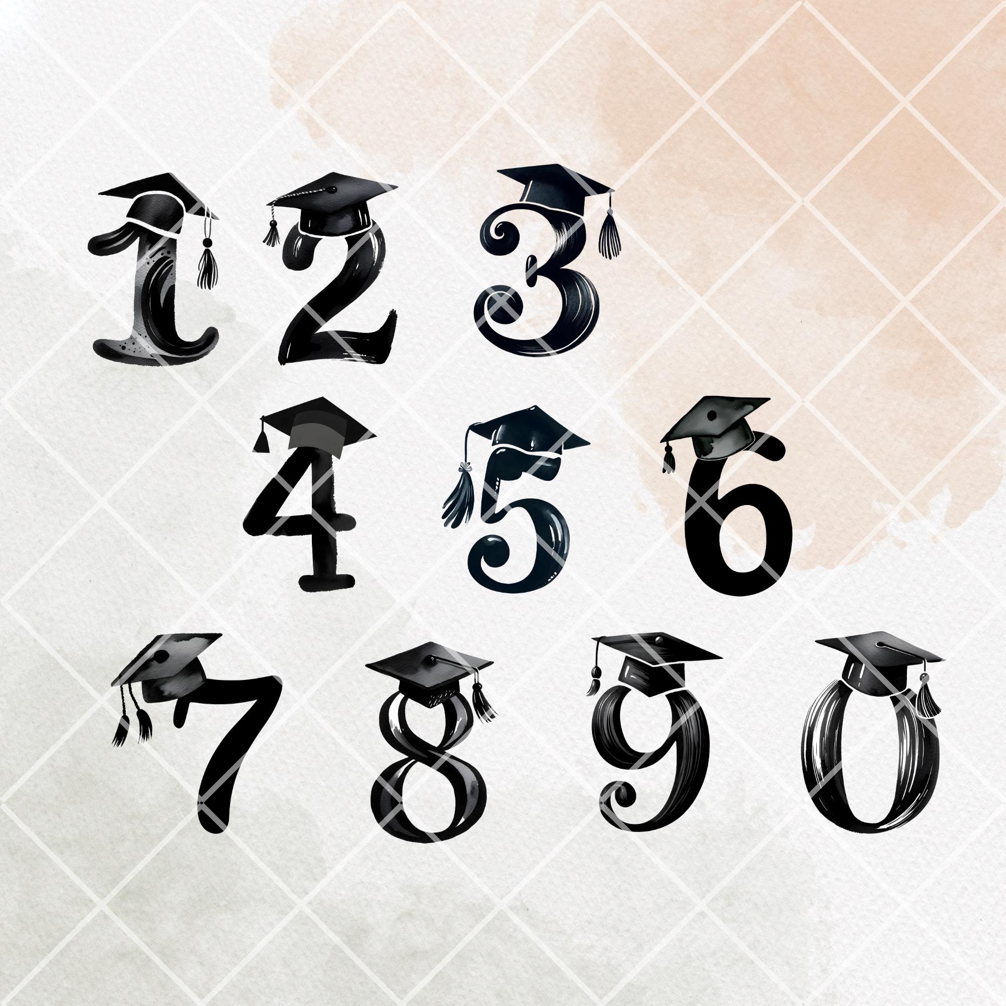 Graduation Alphabet Clipart, Diploma Letter PNG, Cap Font, Graduation ...