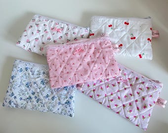 handmade quilted makeup pouches