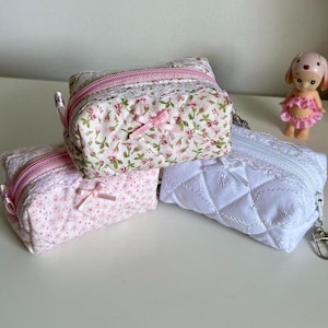 handmade mini pouch keychains