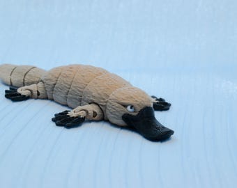 3D Printed Platypus Articulated Toy Fidget Gift | Desk Pet and Bookshelf Decoration