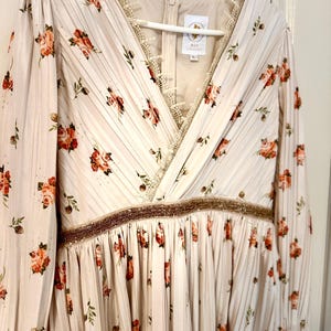 Vintage Style Long Sleeve Floral Velvet Long Dress