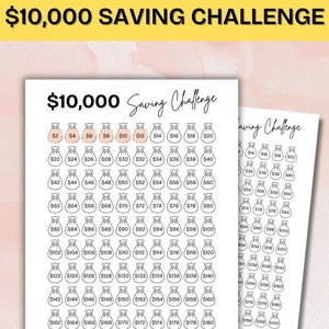10000 Saving Challenge Printable, Savings Tracker, 10k Savings Challenge, Money Savings Goal, 100 Envelope Savings Tracker A4,A5, Letter