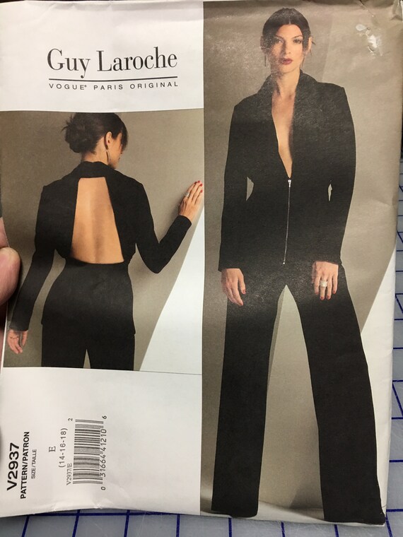 Vintage 90s Guy Larouche Backless Sexy Pants Suit Sewing Etsy