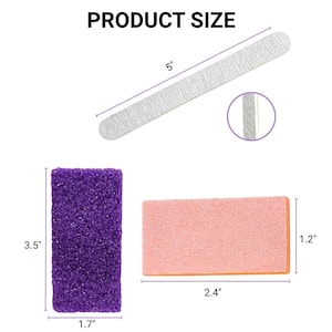 Bulk 200 Disposable Pedicure Sets, 3pc Pedicure Kit, Nail File + Pumice + Mini Buffer, Single Use Salon Supplies