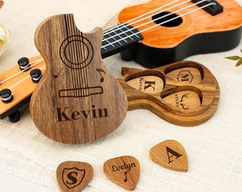 Personalized Guitar Pick Holder, Plectrum Box Guitar Player Gift, Guitar Pick Box, Musician Plectrum Box, Boyfriend Anniversary Gift Idea