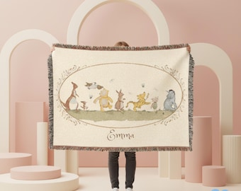 Personalized Woven Blanket, Custom Name Throw