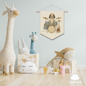 Woodland Animals Music Nursery Pennant - Gender Neutral Decor