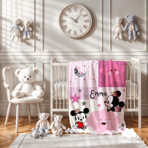 Personalized Minnie Baby Blanket | Pink Minnie Blanket | Minnie Nursery | Minnie Baby Shower | Minnie Blanket | Minnie Gift