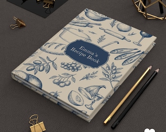 Libro de recetas personalizado: ilustración gastronómica, libro de cocina personalizado