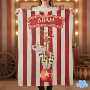 Manta de circo vintage personalizada