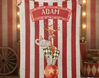 Personalized Vintage Circus Blanket