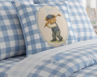 Personalized Golf Nursery Pillow, Custom Name, Boy Sport Decor