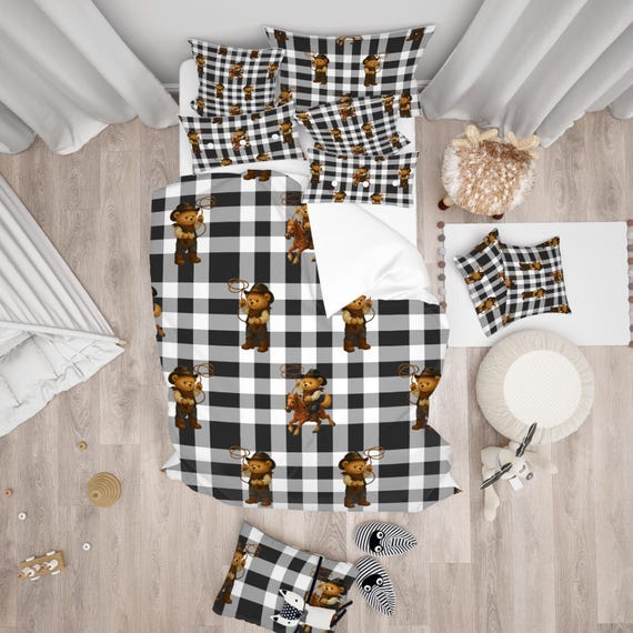 Duvet Cover Rustic Kids Bedding Arctic Animals Quilt Shams