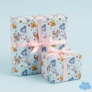 Pooh Wrapping Paper - Nursery & Shower Gift Wrap