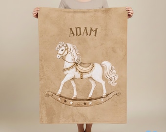 Personalized Vintage Circus Blanket