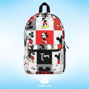 Personalized Mickey Backpack for Kids | Mickey Nursery | Mickey Gift | Back To School Bag | Travel Backpack | Mickey Red Bag