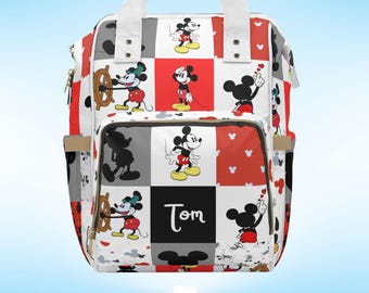 Personalized Mickey Diaper Backpack