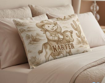 Fronha de bebê cowboy personalizada - Decoração de berçário estilo western