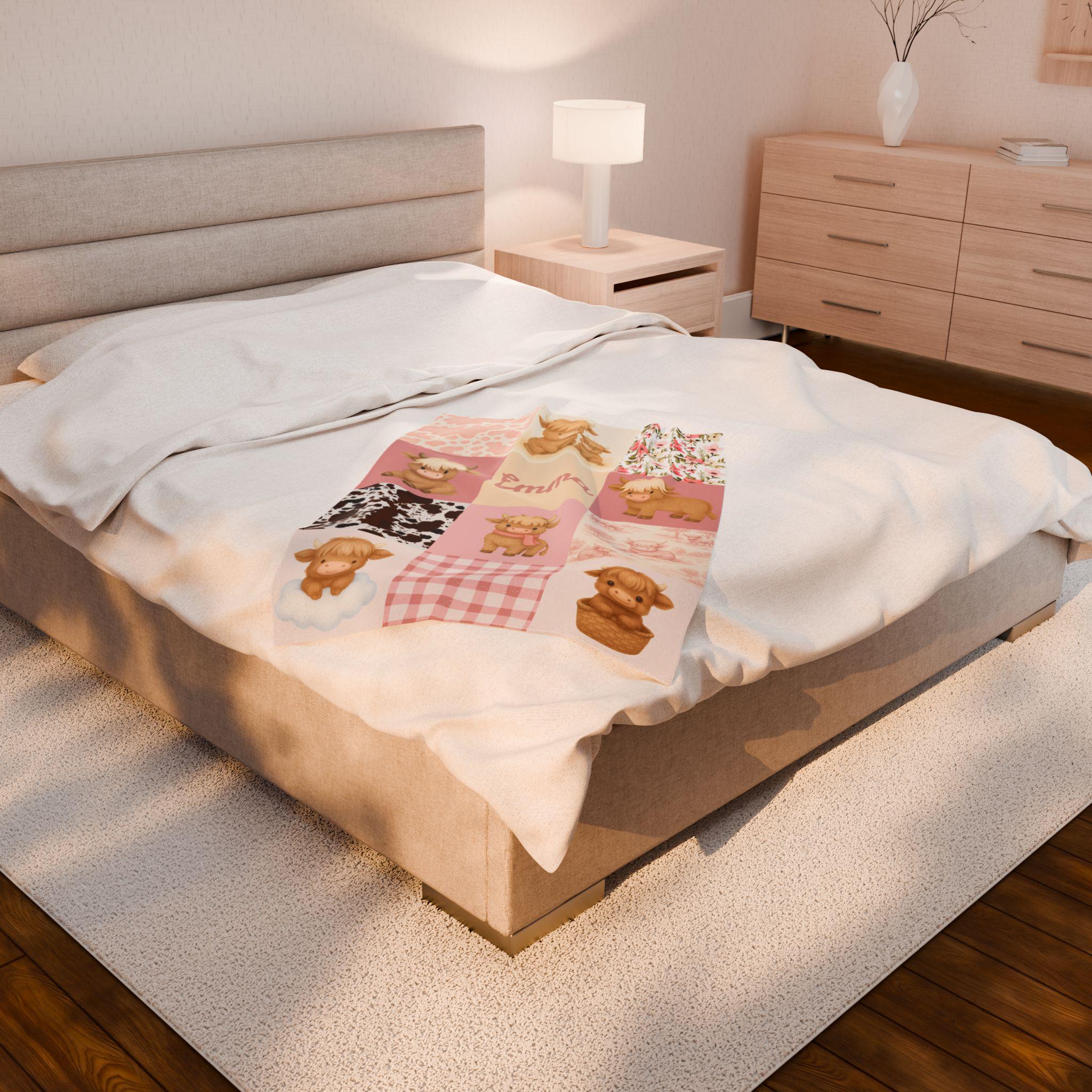 Mixweer Coperta Monthly Per Neonati 100x120 Cm - Motivo Mucca E Fiori - Set Con Fascia E Cerchio Per Foto