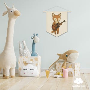 Woodland Fox Music Nursery Pennant - Gender Neutral Decor