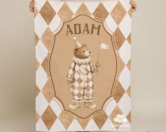 Personalized Vintage Circus Blanket