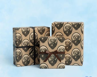 Papel de regalo personalizado para retratos de mascotas, papel de regalo personalizado para perros y gatos