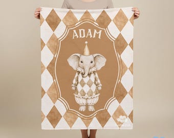 Personalized Vintage Circus Blanket