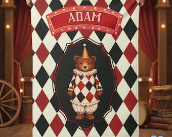 Personalized Vintage Circus Blanket