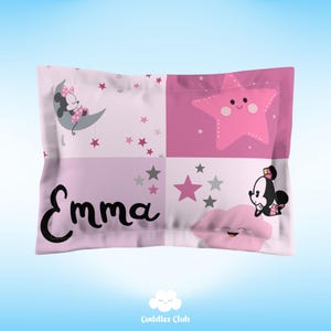 Federa per cuscino con fiocco Coquette Minnie personalizzata per neonati / cameretta Minnie / baby shower Minnie / regalo Minnie / federa per cuscino Minnie rosa