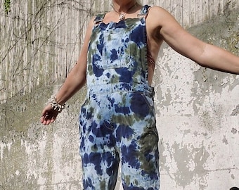 Fun Tie Dye Overalls, S/M