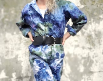 ICE DYE Artist Utility Suit, Groovy Coveralls