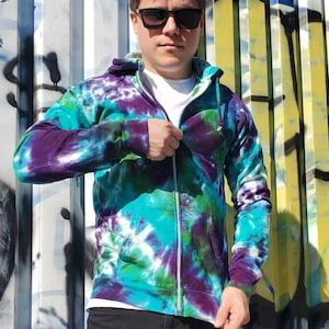NORTHERN LIGHTS Soft Organic Cotton Tie Dye Hoodie, ZIP, or Pullover