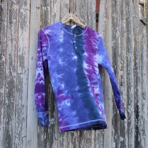 Funky Tie Dye Henley Tee