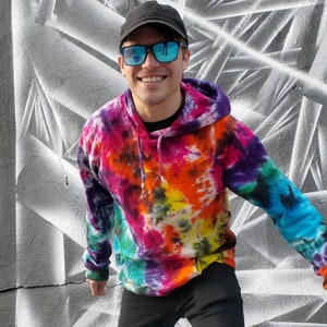 Rainbow Galaxy Tie Dye Hoodie, Organic Cotton