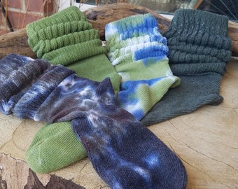 Earthy Roller Derby Socks, Hand-dyed Heavy Slouchy Socks, 3 Sizes!