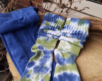 Roller Derby Socks, Avocados & Lapis Slouch Socks, 3 Sizes